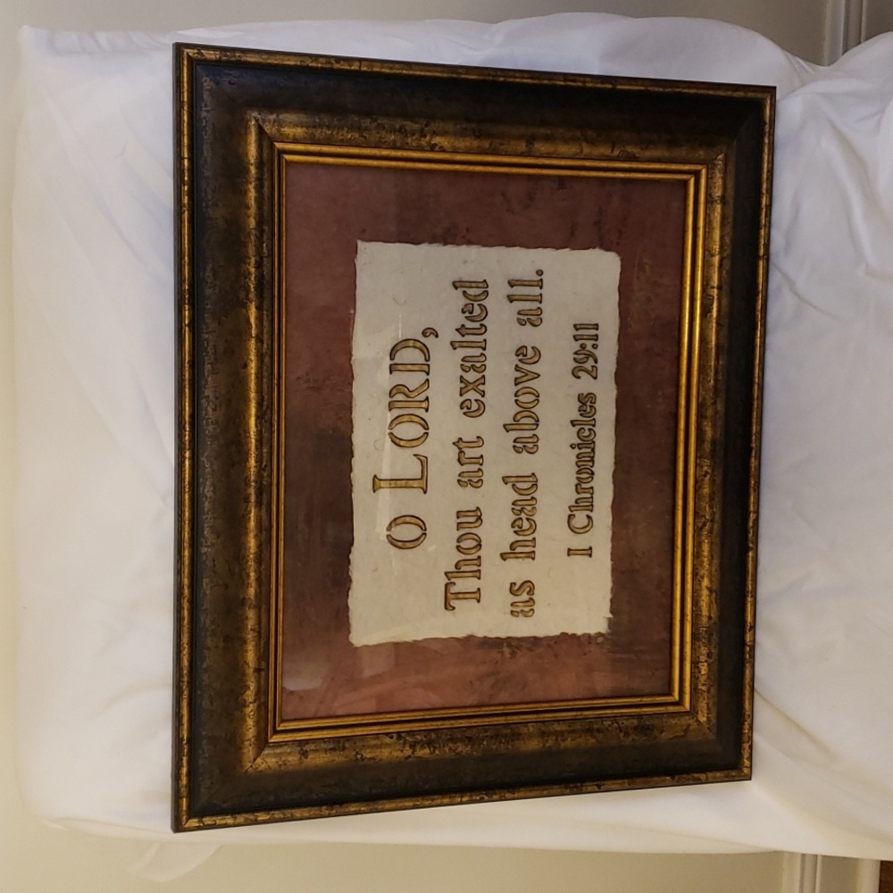 Life Way Scripture framed art 1 Chronicles 29:11 Firestone art Robert Spooner